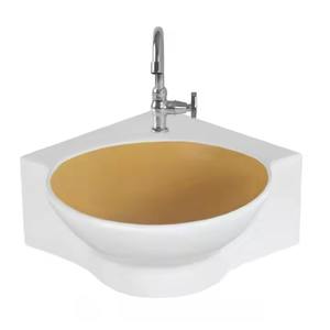 Lavabo de salle de bain de forme rectangulaire de couleur personnalisée dessus de table lavabo en céramique lavabo de table rond - Product Image 4