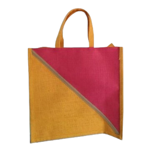 Sacs à provisions en Jute de haute qualité, Style personnalisé, motif de tissu, pièces de couleur, petite origine brute indienne - Product Image 6