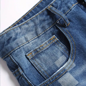 Shorts en jean personnalisés style vintage délavé et usé pour homme – Jean délavé à l'acide avec plusieurs poches - Product Image 6