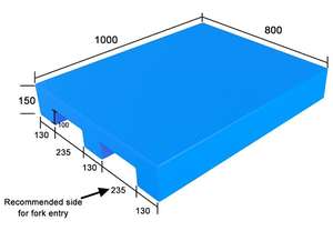 Paleta de Plástico Rotomoldeado de Alta Resistencia para Uso Industrial y en Almacenes - Product Image 3