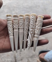 Kalung kerajinan Alami buatan kustom perhiasan modis ramah lingkungan manik tulang cangkang dipoles ukir tangan untuk desainer