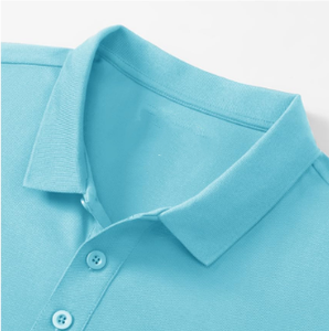 เสื้อโปโลแขนสั้นสำหรับผู้ชายเสื้อยืดออกแบบได้เองพิมพ์ลายทึบ - Product Image 2