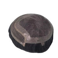 Perruque Toupet Homme en Cheveux Naturels à Lacet Frontal, Cheveux Indiens Remy Taz Hair Bangladesh, Ondulation Body Wave, Trame Simple, 50% Cheveux Gris, Extension