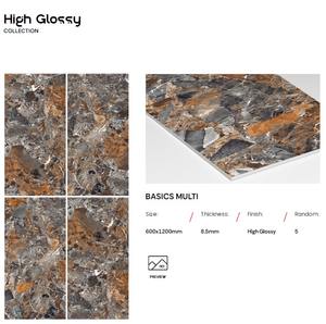 Carrelage en pierre de luxe à haute brillance antidérapant 600x1200mm Carrelage en porcelaine marbré pour sol et mur pour salle de bain salon utilisation en extérieur - Product Image 4