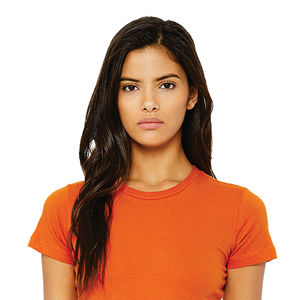 Airlume เสื้อยืดเข้ารูปสตรี,เสื้อคอตตอน32ซิงเกิล100% ออนซ์สีปะการัง - Product Image 4