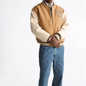 Veste de Baseball Lettermen à Logo Imprimé Personnalisé Style High Street Col Montant Hiver 100% Laine Look Classique Fabriqué en Usine - Product Image 3