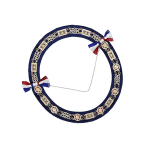 Delantal de oro con cuello de cadena bordado hecho a mano Masonic Blue Lodge Grand Past Master - Product Image 5