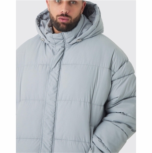 Nouvel arrivage de vestes pour hommes, veste matelassée brillante pour l'hiver, veste matelassée épaisse à capuche noire, veste rembourrée à bulles pour hommes - Product Image 3