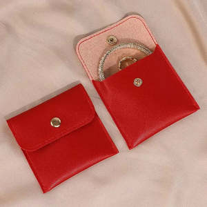 Mini busta in pelle PU custodia per viaggi riutilizzabile riciclabile gioielli per anelli bracciali collane orecchini - Product Image 3