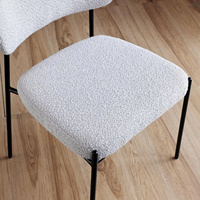 Lot de 2 chaises de salle à manger modernes rembourrées, chaises d'appoint pour la cuisine, la chambre à coucher ou la chambre