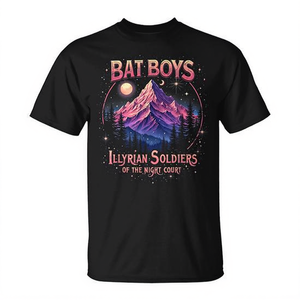 T-shirt promozionale Bat Boys Night Court Mountain Nesta Bookworm per appassionati di lettura e cosplay - Product Image 2