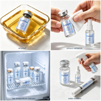 Étiquettes personnalisées en PET découpées à la forme du logo, étanches, pour flacons cosmétiques 3ml 5ml 10ml, autocollantes sur rouleau – Fournisseur
