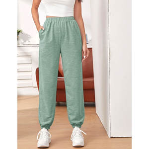 Pantalones Deportivos de Felpa de Algodón para Mujer, Venta Caliente 2025, Pantalones Deportivos Casuales Lavados, OEM ODM Disponible - Product Image 1