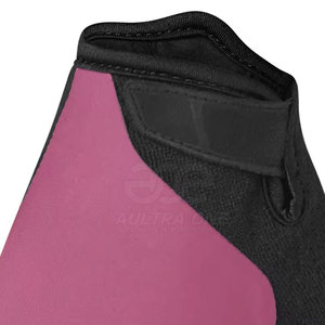 Gants de cyclisme en cuir haut de gamme pour hommes, respirants, légers, antidérapants, design demi-doigts pour l'hiver, fermeture auto-agrippante, personnalisables - Product Image 6