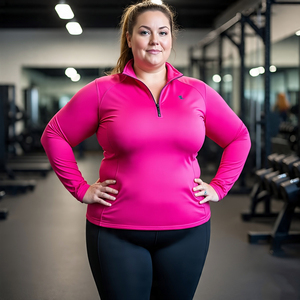 Chaquetas de entrenamiento de talla grande para mujer, ropa de entrenamiento de gimnasio de Color sólido, chaqueta con cremallera, chaqueta de gran tamaño para correr para mujer - Product Image 5