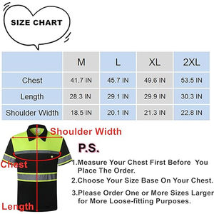 Camiseta Polo de Seguridad Reflectante de Alta Visibilidad, Transpirable e Impermeable para Hombre, Diseño de Logotipo Personalizado, Poliéster Antibacteriano de Secado Rápido - Product Image 4