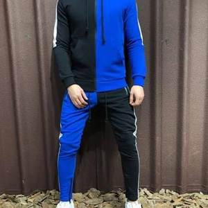 Algodón Diseño en blanco Ropa deportiva Sudaderas con capucha Conjunto de sudadera Jogger de 2 piezas Chándales personalizados para hombres Deportes y algodón casual - Product Image 6
