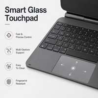 Étui Clavier Personnalisé pour Tablette, Corps en Aluminium Ultra Fin de 6 mm avec Support Magnétique Flottant et Design Tactile en Verre Intelligent