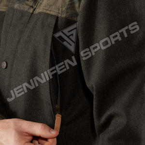 Veste de chasse d'hiver 100% laine, haute qualité, nouveau design, motif uni, imperméable, coupe-vent, respirante, coupe ample, matelassée, OEM/ODM - Product Image 5