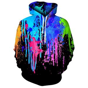 Moda Rainbow Graffiti Impresión digital Cremallera Regular Fit Sudaderas con capucha de invierno Hombre Mujer Y2k Sudaderas de moda Ropa para niños - Product Image 6