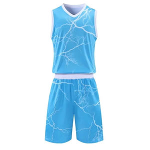 Kit de hombre, camisetas de baloncesto, equipo de juego para adultos, uniforme de manga corta, chaleco de entrenamiento y pantalones cortos, chaleco de baloncesto para adultos - Product Image 1