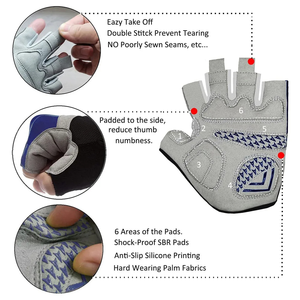 2025 Guantes de ciclismo con palma antideslizante y relleno de gel para montar en carretera y montaña de larga distancia con precio barato para la venta - Product Image 5
