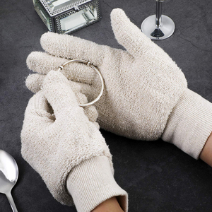 Gants en coton éponge réversibles pour le polissage de l'argent, le nettoyage quotidien, utilisation en extérieur, quatre saisons, polyester/coton - Product Image 5