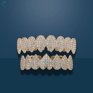 Premium Moissanite Custom Grillz Top & 8 Bottom Iced Out Grillz VVS1 Moissanite 10K Solid White Gold Hip Hop Grillz Pour Hommes - Product Image 5