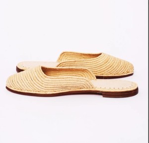 Chaussures en raphia marocain, pantoufles en raphia, mules babouch raphia sandales d'été en raphia chaussures faites main, chaussure en rotin - Product Image 2