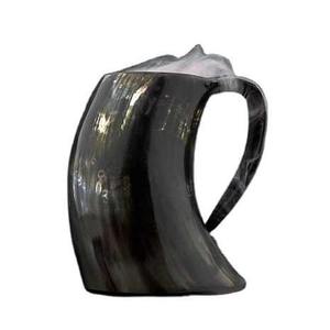 Chope à bière en corne de Viking personnalisée de haute qualité fabriquée à la main avec une véritable corne de boeuf Style animal poli - Product Image 2