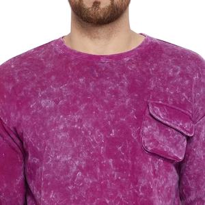 Conjunto de chándales de lavado ácido para hombre con logotipo personalizado de calidad superior, chándales para correr con diseño de lavado ácido hechos a medida para hombre - Product Image 4