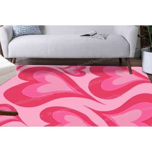 Pink Heart <b>Rug</b>, Girl Room <b>Rug</b>, Heart <b>Rug</b>, Pink <b>Rugs</b>, Children <b>Rug</b>,<b>Chenille</b> <b>Rug</b> - Product Image 5