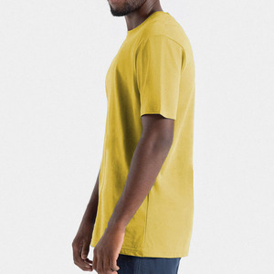 เสื้อยืดผู้ชายโพลีเอสเตอร์รุ่น280GSM พร้อมริงเกอร์ทรงพอดีตัวปกติทำจากผ้าฝ้าย100% ริงเกอร์ - Product Image 2