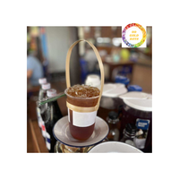 Porte-gobelet en bambou entier pour café et thé OEM emballage en vrac porte-gobelet en bambou portable pour accessoires de café à emporter