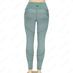 Haute qualité taille élastique Spandex Nylon taille haute Leggings Leggings pour femmes Gym taille élastique Yoga Leggings - Product Image 3