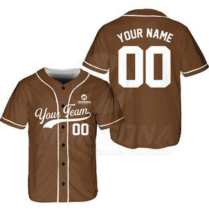 Camiseta de Béisbol de Fabricante Pakistaní, Camiseta de Béisbol con Botones, Camiseta de Béisbol de Color Sólido - Product Image 5