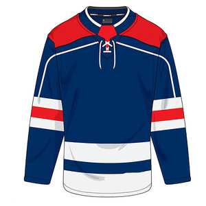 Maillot de hockey sur glace avec logo personnalisé, qualité professionnelle, respirant, confortable, 100% polyester, nouveau style - Product Image 1