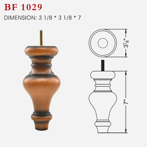 Pieds de canapé classiques ronds en bois massif, robustes, pour salon, chambre, appartement, canapé et chaise - Product Image 6