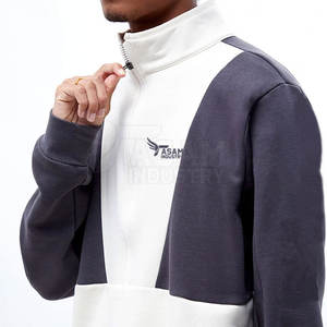 เสื้อสเวตเชิ้ตซิป ¼ ตัว น้ำหนักเบาสำหรับผู้ชาย เสื้อสเวตเชิ้ตซิป ¼ ตัวแบบเรียบสำหรับออกกำลังกายและวิ่ง - Product Image 3