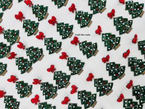 Fashion Christmas Holiday Festive Seed Beaded Customizable Red <b>Earrings</b> Tree/Santa Snowflake Beaded Heggie <b>Earrings</b> - Product Image 2