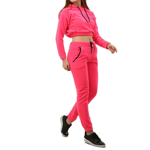 2024 Logo personnalisé femmes athlétique Jogging costumes respirant décontracté à capuche coupe régulière coton survêtement manches longues pour l'hiver - Product Image 3