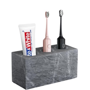 Porte-brosse à dents rond noir naturel fabriqué en Inde organisateur de salle de bain durable élégant Design élégant pour brosses à dents - Product Image 2