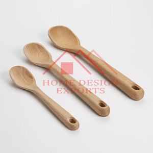 Cuillère en bois de qualité export, cuillère en bois avec logo personnalisé, cuillères à dégustation en bois, ustensiles de service écologiques pour la pâtisserie - Product Image 3