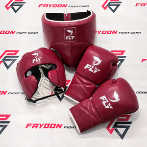 Ensemble de boxe bleu marine personnalisé avec logo, nouveau design, incluant protège-tête et protège-guêtres, gants réglables à lacets, gants de boxe en cuir pour sac de frappe - Product Image 2