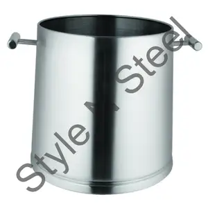 Stainless Steel Champagne Wine Chiller Insulated Wine Bottle Can Cooler Bucket Wine cooler with wire handle