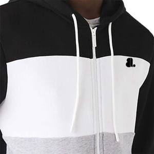 Sudadera con Capucha y Cremallera para Hombre, 100% Algodón, Diseño de Logotipo Bordado con Pedrería, Forro Polar Grueso para Invierno, Frente Sólido - Product Image 4