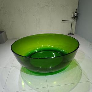 <span class=keywords><strong>Vasca</strong></span> <span class=keywords><strong>da</strong></span> <span class=keywords><strong>Bagno</strong></span> Rotonda di Lusso Ecologica in Resina Autoportante con Idromassaggio, Lunghezza 1,5m, Superficie Solida <span class=keywords><strong>Trasparente</strong></span> - Product Image 1