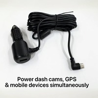 Chargeur de voiture DVR filaire 3,5 m 12-24V vers 5V pour caméra embarquée 4K, rétroviseurs connectés et appareils GPS – Livraison rapide