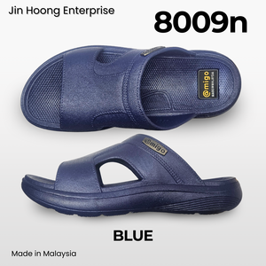 รองเท้าแตะผู้ชาย PVC สีน้ำเงิน น้ำหนักเบา กันลื่น สวมใส่สบาย รองเท้าลำลอง ขายส่งจำนวนมาก @migo 8009n ผลิตในมาเลเซีย - Product Image 2