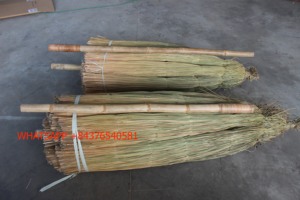 Couverture de parapluie en jonc de mer Parapluie amusant en feuille de palmier pour Patio meubles de jardin plage Parapluies de toit en chaume - Product Image 6